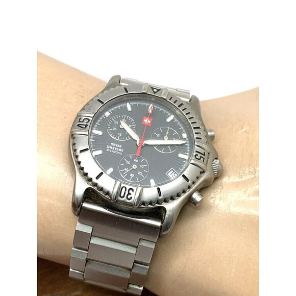 Swiss Military Men's Watch 7874 Gray Dial Quartz Chronograph Titanium Ca… - Picture 5 of 15